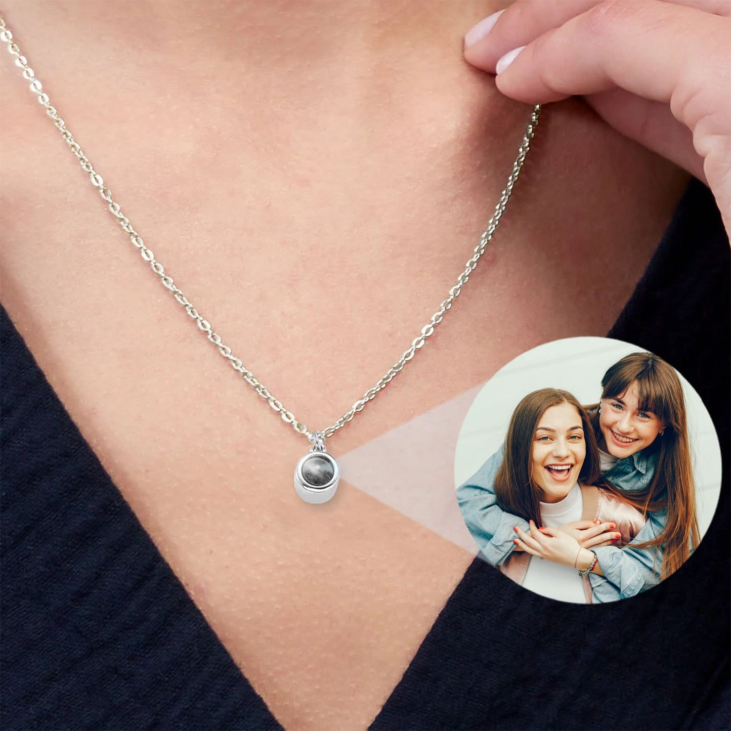 Persoonlijke ketting met foto, een herinnering altijd bij u