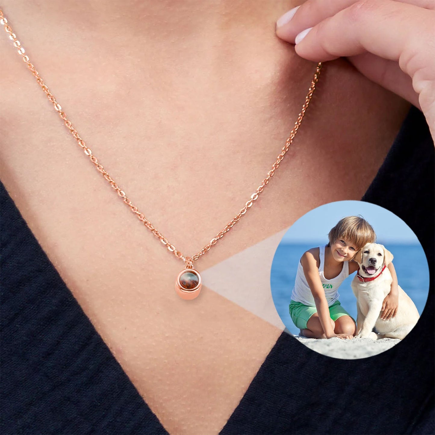 Persoonlijke ketting met foto, een herinnering altijd bij u