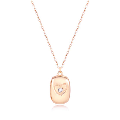 Isabella rectangular medallion necklace