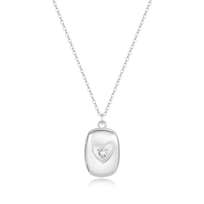 Isabella rectangular medallion necklace
