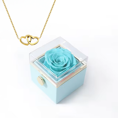 Heart Necklace Box + box Pink - Elegant love gift 