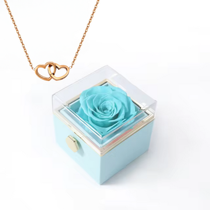 Heart Necklace Box + box Pink - Elegant love gift 